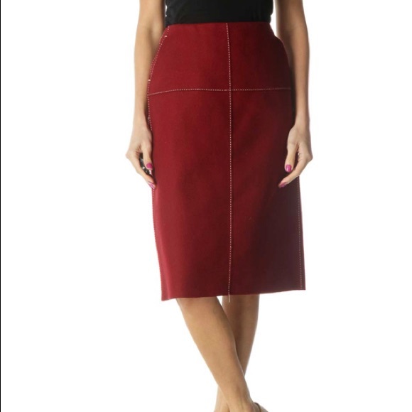 J.Crew classic pencil skirt w/ contrast stitching - Picture 3 of 3